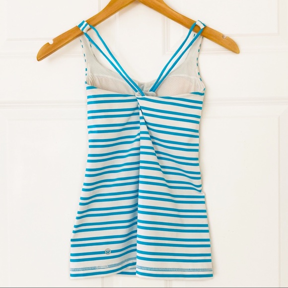 Lululemon Striped Tank Size 4 Cross Back - Picture 2 of 4